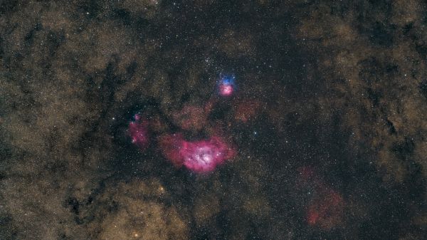 Lagoon and Trifid (M8, M20) - Astrophotography