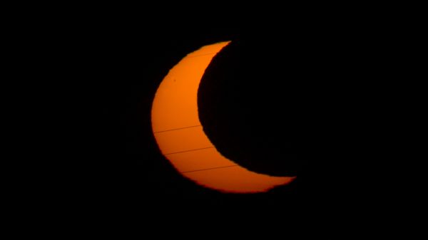 Eclipse before sunset - Astrophotography