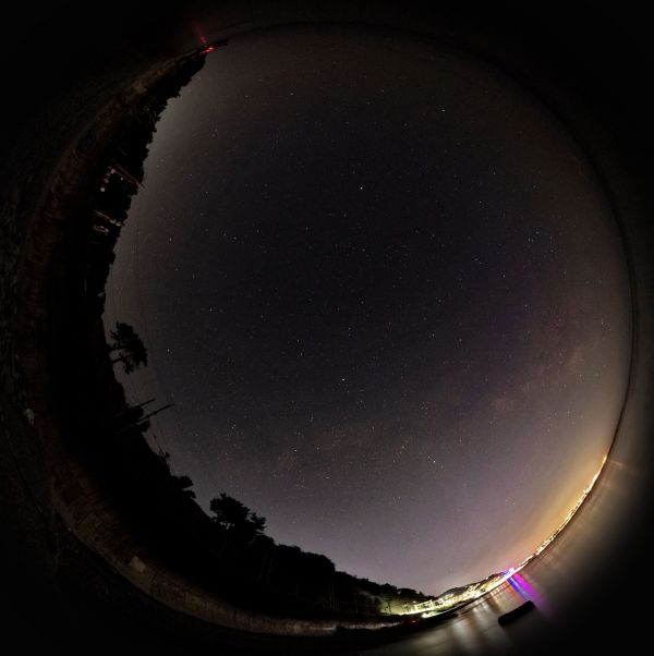 Circular panorama at the edge of the sea near the settlement of Dagomys. - Astrophotography