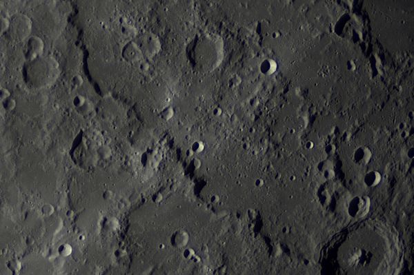 Altai Mountains (with the crater Piccolomini at bottom right) - Astrophotography