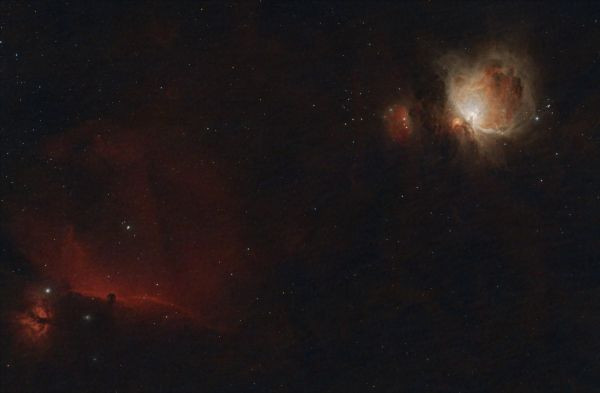M42 The Great Orion Nebula and IC434 The Horsehead - Astrophotography