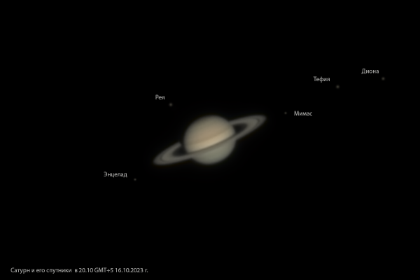 Saturn 16.10.2023 20:05 GMT+5 - Astrophotography