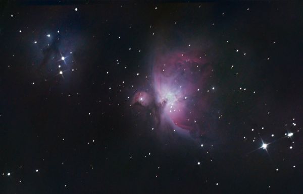 M42 and the Running Man. Captured in the city, in the backyard. - Astrophotography