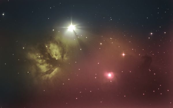 The Flame Nebula and the Horsehead Nebula. - Astrophotography