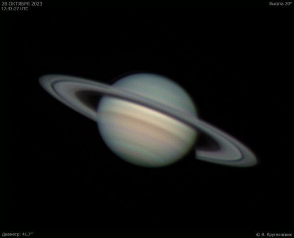 Saturn on October 28, 2023 - Astrophotography