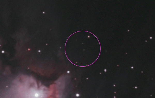 Change in the star's brightness in the BTO - Astrophotography