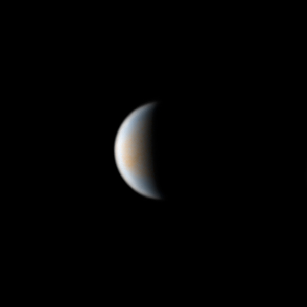 Venus in green (500nm) and ultraviolet (365nm) wavelengths. - Astrophotography