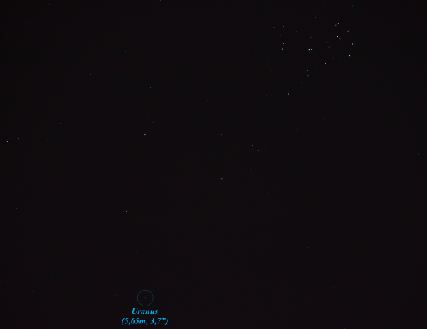 Uranus and M45 (Pleiades). 30.09.25 - Astrophotography