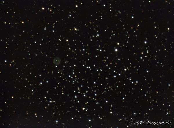 Star cluster M46 and planetary nebula NGC 2438, February 7, 2016 - Astrophotography