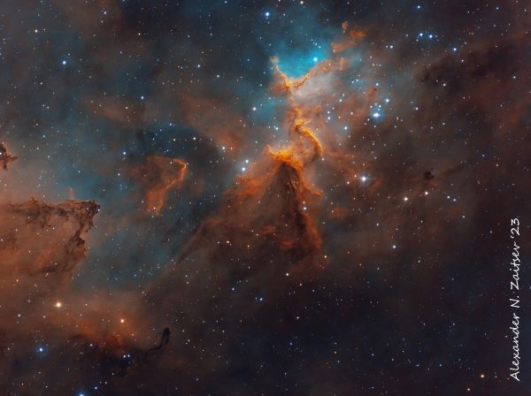 Melotte 15 (Heart of the Heart Nebula) in SHO palette - Astrophotography