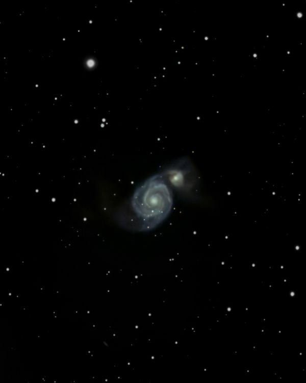 Spiral galaxy M 51 Whirlpool - Astrophotography