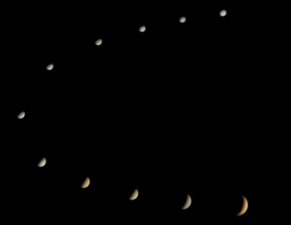 Evening visibility of Venus from February to July '23 - Astrophotography