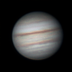 Jupiter. Rotation animation over 40 minutes. - Astrophotography