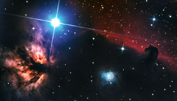 The Flame Nebula (NGC 2024), the Horsehead Nebula (IC 434), and the reflection nebula NGC 2023 - Astrophotography