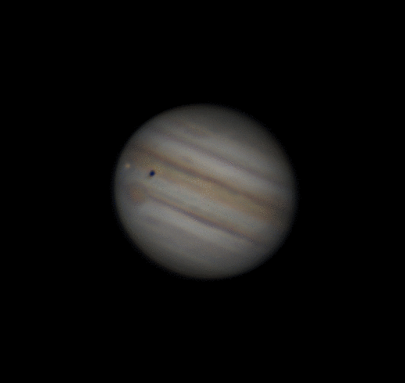 Jupiter and Io animation 06.08.2021 1:30 - 1:45 - Astrophotography