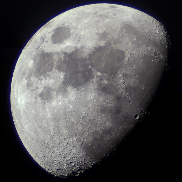 The Moon on October 3rd, taken with a 705mm refractor. - Astrophotography