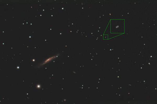 NGC 3079 and the Double Quasar QSO 0957+561 - Astrophotography