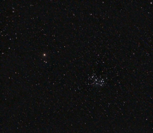 Conjunction of Mars and the Pleiades on March 11, 2021 - Astrophotography