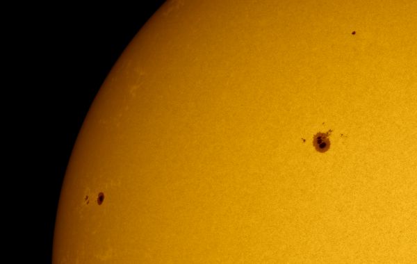 Sunspots in Scale (In Color) - Astrophotography