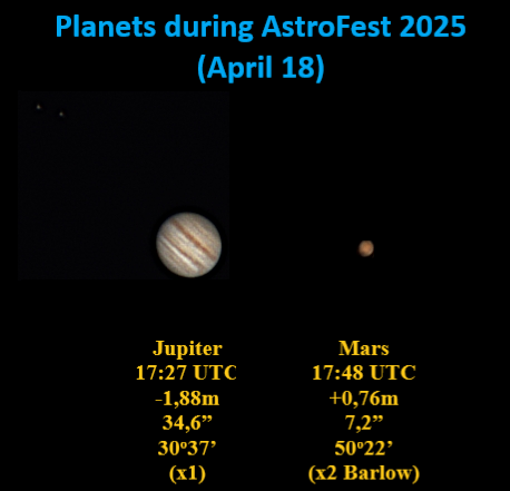 Planets 18.04.25 during AstroFest 2025 - Astrophotography