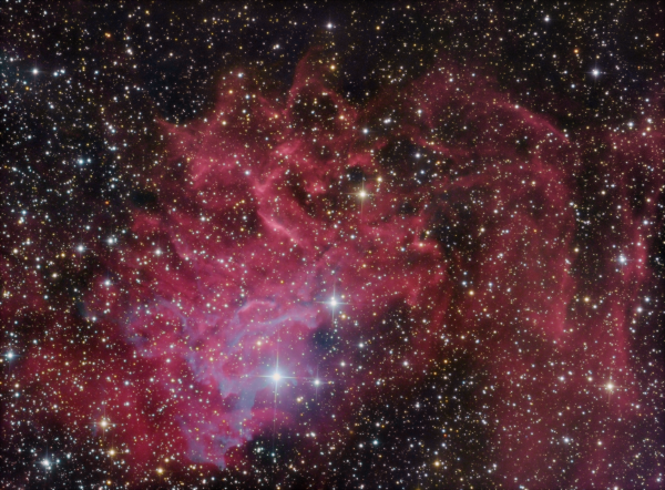 IC 405 (also known as the Flaming Star Nebula, SH 2-229, or Caldwell 31) is an emission and reflection nebula in the constellation Auriga Ha_LRGB - Astrophotography