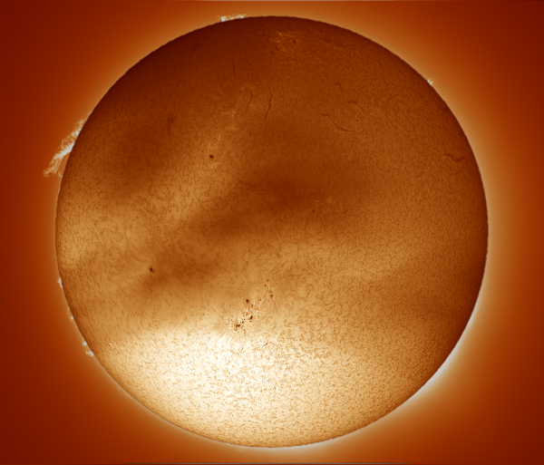 Sun on 25.03.2024 Through clouds. - Astrophotography