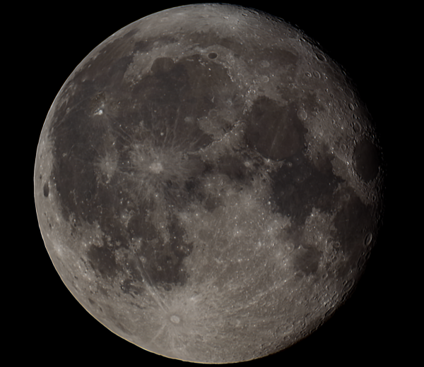 View of the Moon at a phase of -97% from July 5, 2023 - Astrophotography
