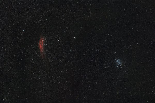 Pleiades and California - Astrophotography