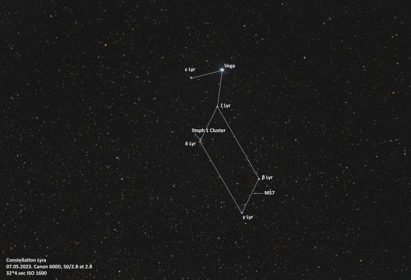 Lyra - annotated - Astrophotography