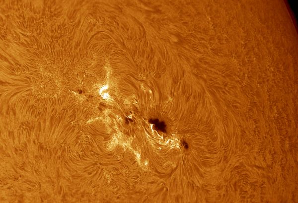 Sun 27-02-2024 in hydrogen line - Astrophotography