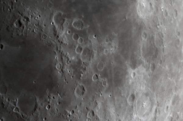 Moon. Panorama of 2 frames - Astrophotography