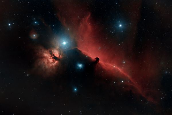 The Flame Nebula (NGC 2024) and the Horsehead Nebula (IC 434) - Astrophotography