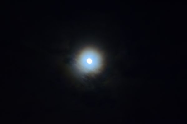 Lunar corona (halo) from 02/13/22 - Astrophotography