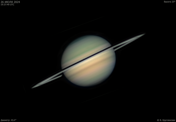 Saturn on July 26, 2024 - Astrophotography