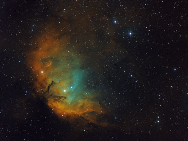 Sh2 101 - The Tulip Nebula in an SII+Ha+OIII palette (new edition) - Astrophotography