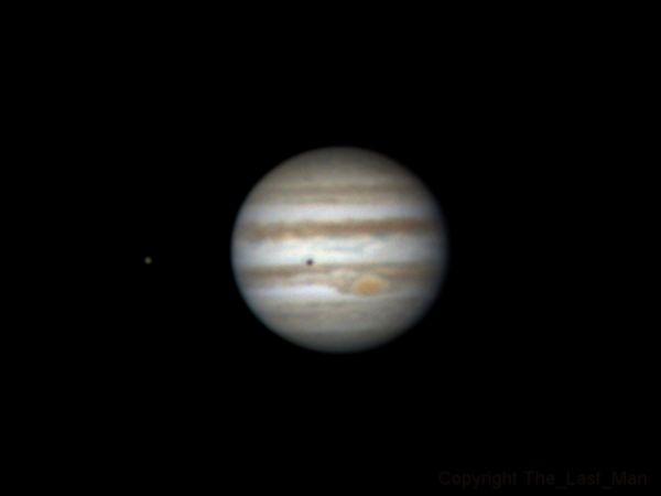 Jupiter and shadow of Europa (9 dec 2014, 5:45) - Astrophotography