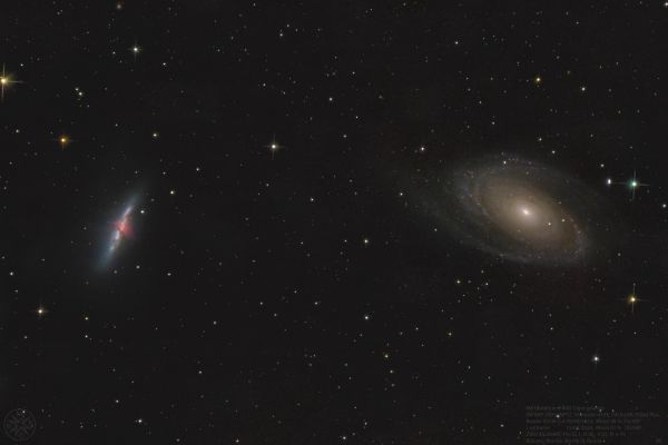 M81 Bode's and M82 Cigar galaxies - Astrophotography