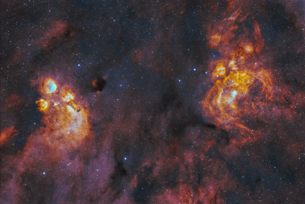 Cat's Paw Nebula and Lobster Nebula - Astrophotography