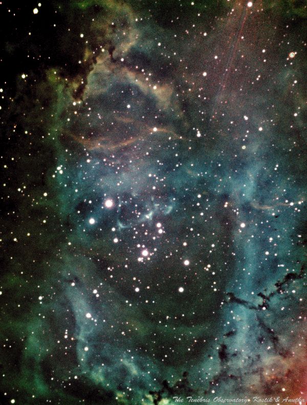 The Green Rosette. My first experiments with astrophotography processing. - Astrophotography