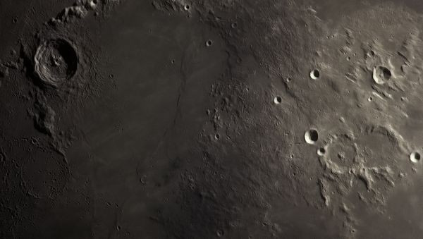 Crater Eratosthenes, Sinus Aestuum, and Surroundings. - Astrophotography