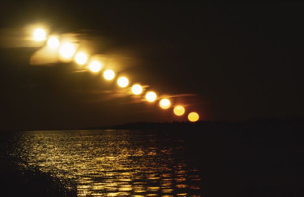 Time-lapse photography of the sunset - Astrophotography