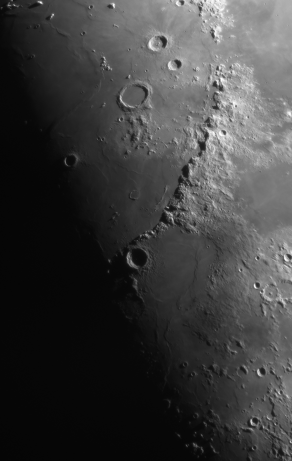 Crater Eratosthenes and the Apennine Mountains - Astrophotography