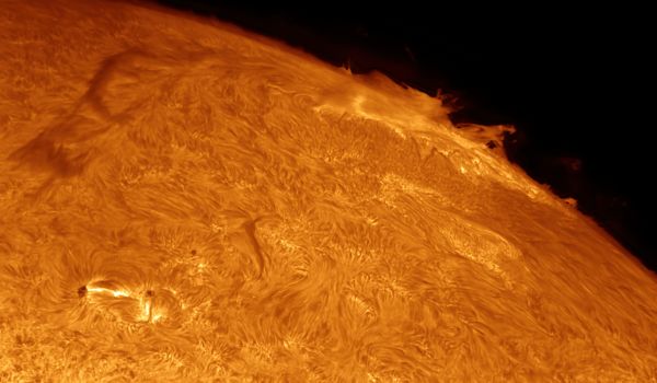 Sun in H-alpha line 26-04-2024 - Astrophotography