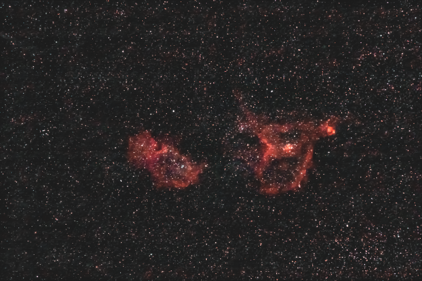 Heart and Soul Nebulae in Cassiopeia. From September 22-23, 2023 - Astrophotography