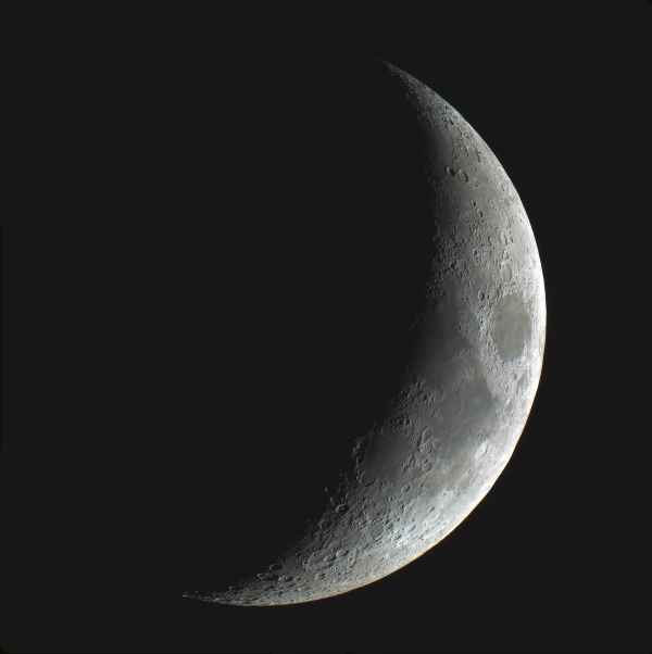 Moon on March 18, 2021. Illumination 25.2% - Astrophotography