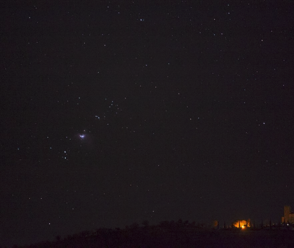 M42 - Orion Nebula and landscape - Astrophotography