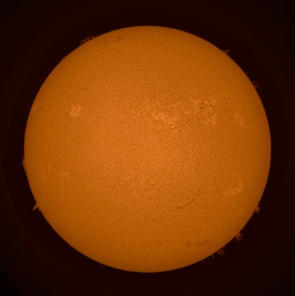 The Sun in H-alpha, May 22, 2022 - Astrophotography