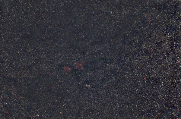 A section of the Milky Way in the region of the Heart and Soul Nebulae - Astrophotography