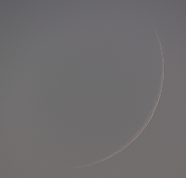 Neomenia: 35 hours, 2.6% (June 30, 2022, 21:30 Moscow time). Personal record. - Astrophotography