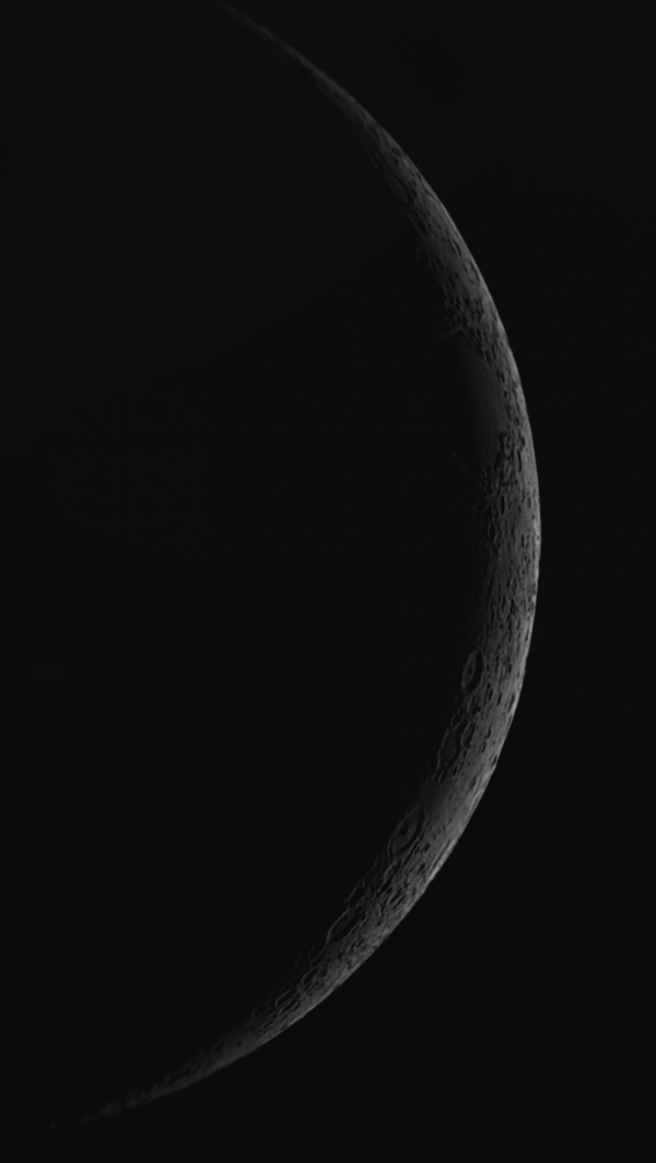 Moon at phase 0.05 - Astrophotography